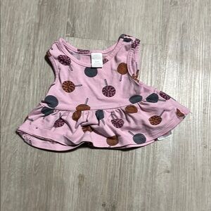 Pink Kids Camisole with Lollipop Print